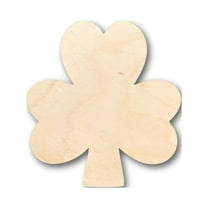 Unfinished Wood Simple Shamrock Shape - Craft - up to 46" DIY 10" / 1/4"