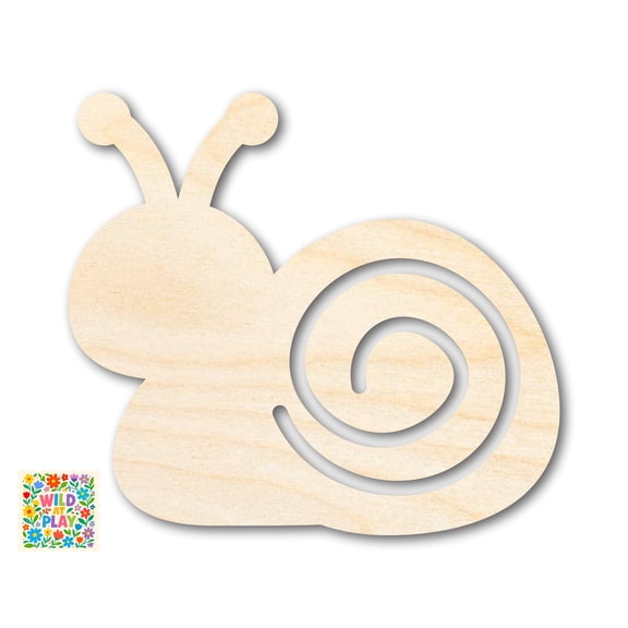 Unfinished Wood Simple Snail Shape | Wild at Play | DIY Craft Cutout 3" / 1/8"
