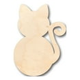 thumbnail image 1 of Unfinished Wood Sitting Cat Shape - Craft - up to 46" DIY 16" / 3/4", 1 of 3