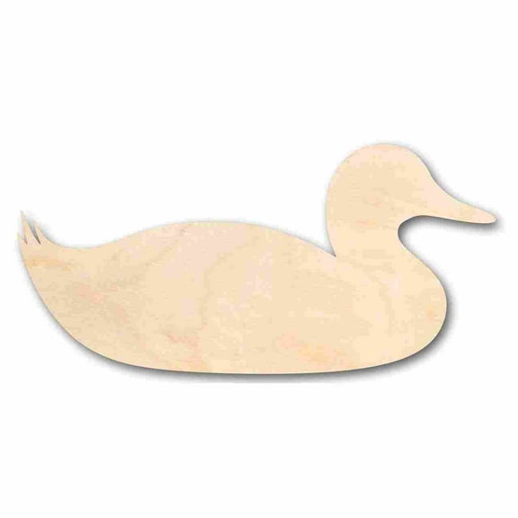 Unfinished Wood Sitting Duck Shape - Animal - Wildlife - Craft - up to 46" DIY 8" / 1/4"