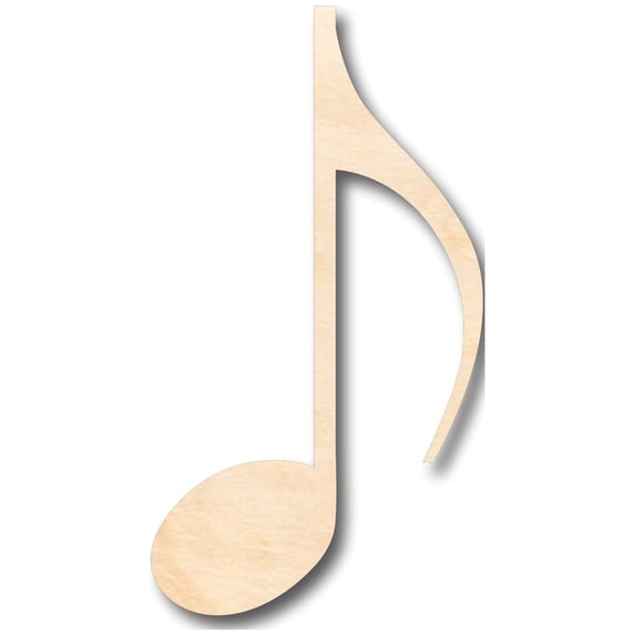 Unfinished Wood Sixteenth Note Music Art Shape - Craft - up to 46" DIY 20" / 3/4"