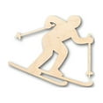 thumbnail image 1 of Unfinished Wood Skier Shape - Winter Olympics - Craft - up to 46" DIY 16" / 1", 1 of 3