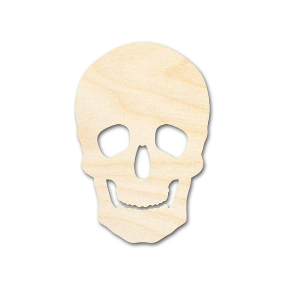 Unfinished Wood Skull Shape - Halloween - Spooky - Craft - up to 46" DIY 18" / 1/4"