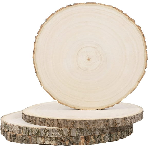 Unfinished Wood Slices Large Wood Slices for Crafts, Wood Centerpieces for Tables Wood Slabs