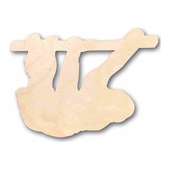 Unfinished Wood Sloth Silhouette - Craft- up to 46" DIY 24" / 1/8"