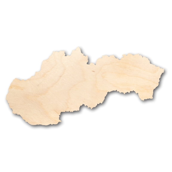 Unfinished Wood Slovakia Country Shape - Craft - up to 46" DIY 18" / 3/4"