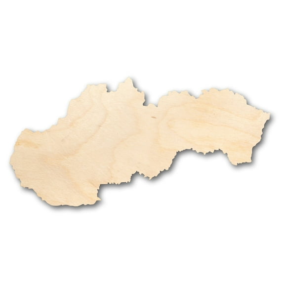 Unfinished Wood Slovakia Country Shape - Craft - up to 46" DIY 20" / 3/4"