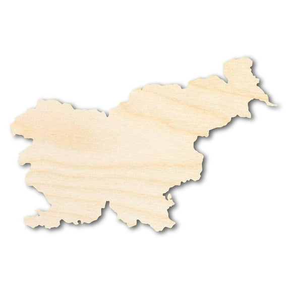 Unfinished Wood Slovenia Country Shape - European Country Craft - up to 46" DIY 14" / 1/2"