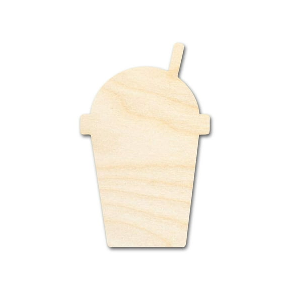 Unfinished Wood Slushie Drink Shape 3" / 1/4"