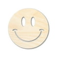 thumbnail image 1 of Unfinished Wood Smiley Face Shape | DIY Craft Cutout | up to 46" DIY 36" / 1/2", 1 of 3