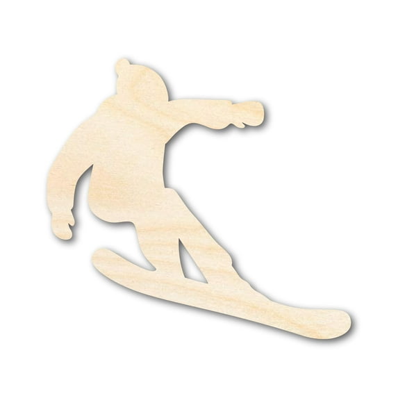 Unfinished Wood Snowboarder Silhouette 24" / 3/4"