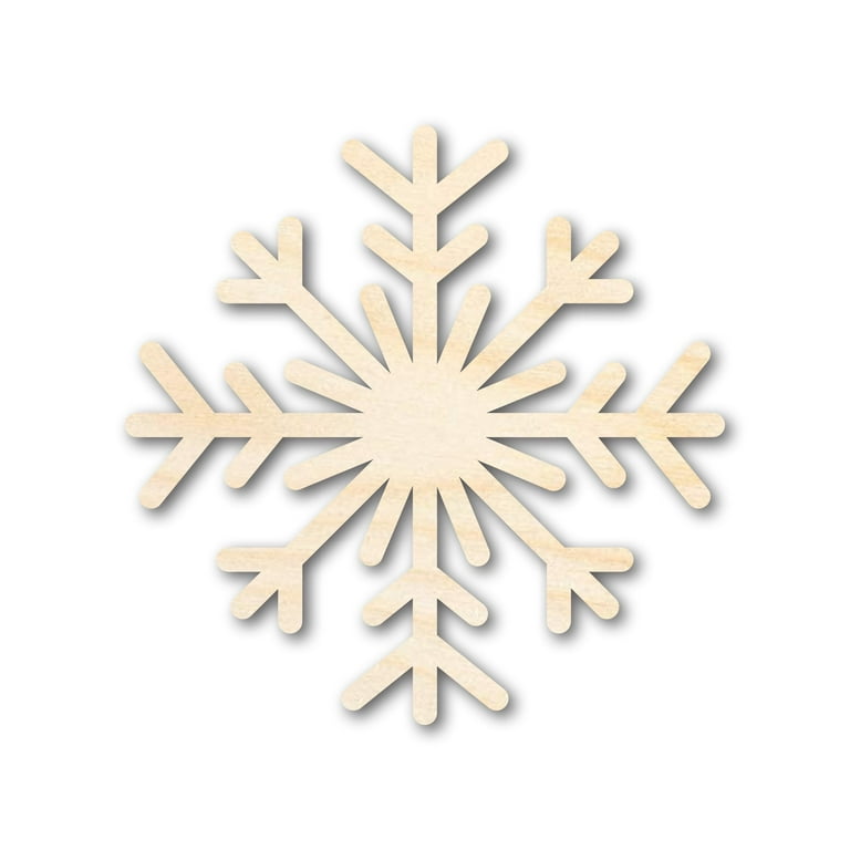 Unfinished Wood Snowflake Shape | Winter Decor | DIY Craft Cutout | up to 24