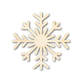 Amosfun 100pcs DIY Wooden Snowflakes Creative Wood Ornaments Cutouts  Christmas Wood Snowflakes for Xmas Holiday Festival Decor (White) 