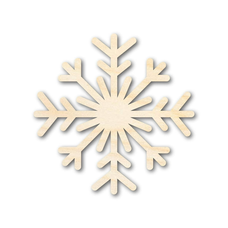 Unfinished Wood Snowflake Shape, Winter Decor, DIY Craft Cutout