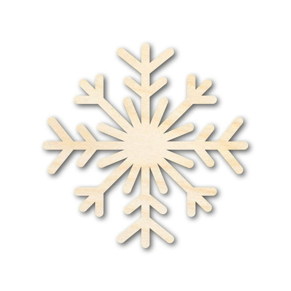 Unfinished Wood Snowflake Shape | Winter Decor | DIY Craft Cutout | up to 46" DIY 20" / 1/8"
