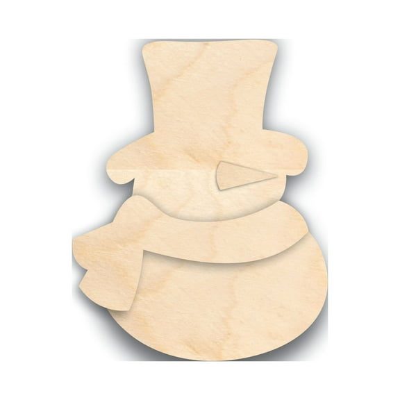 Unfinished Wood Snowman Craft Set Shape - 3 Piece Craft Set - up to 46" 8" / 1/8"