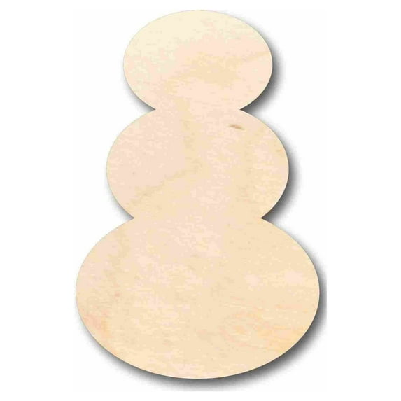 Unfinished Wood Snowman Silhouette - Craft- up to 24" DIY 2" / 1/4"