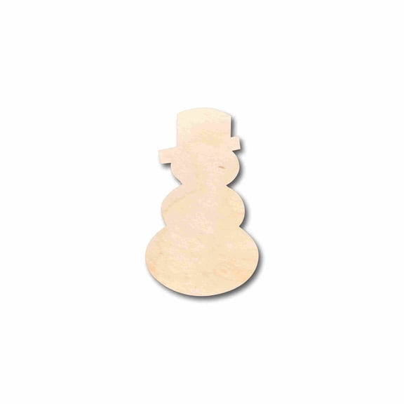 Unfinished Wood Snowman Silhouette - Craft- up to 46" DIY 5" / 1/8"