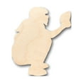 thumbnail image 1 of Unfinished Wood Softball Catcher Shape - Craft - up to 46" DIY 12" / 1/4", 1 of 3