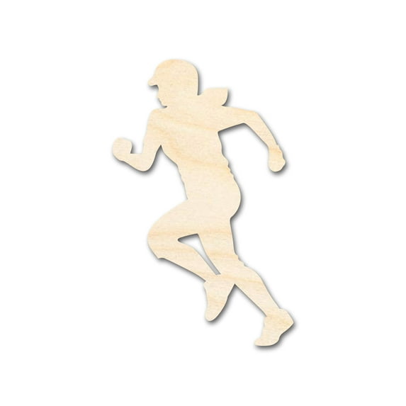 Unfinished Wood Softball Player Silhouette | DIY Sports Craft Cutout 16" / 3/4"