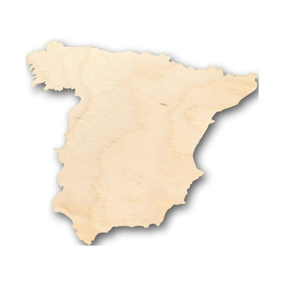 Unfinished Wood Spain Country Shape - Craft - up to 46" DIY 24" / 1"