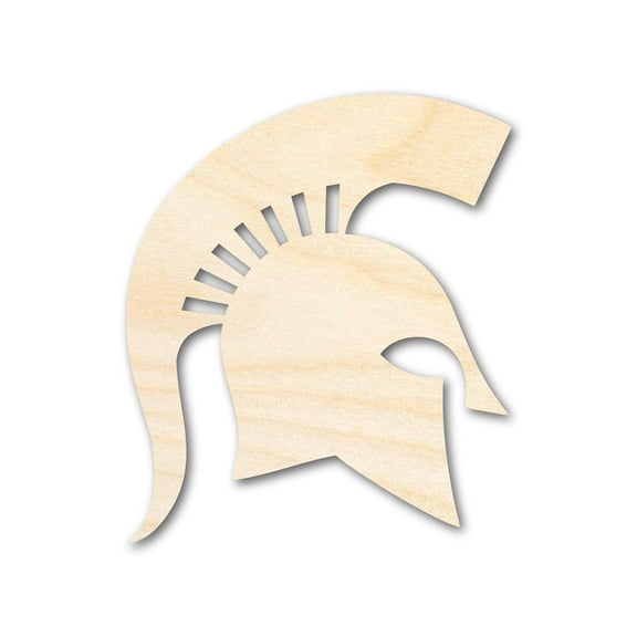 Unfinished Wood Spartan Mascot Shape | DIY Craft Cutout | up to 46" DIY 7" / 1/2"