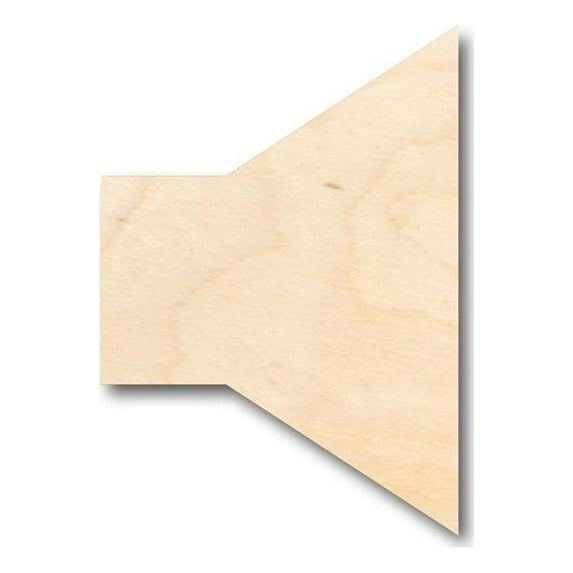 Unfinished Wood Speaker Symbol Shape - Music - Craft - up to 46" DIY 7" / 1/4"