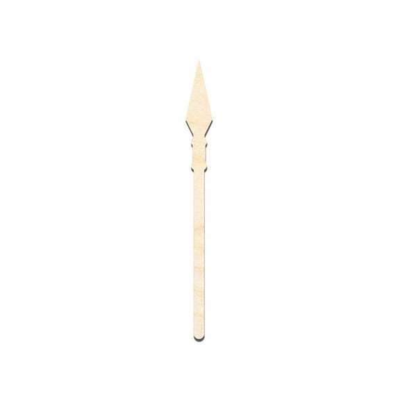 Unfinished Wood Spear Silhouette - up to 46" DIY 5" / 1/8"