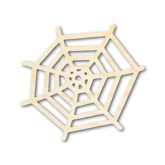 Unfinished Wood Spider Web Shape - Insect - Animal - Wildlife - Craft - up to 46" DIY 5" / 1/2"