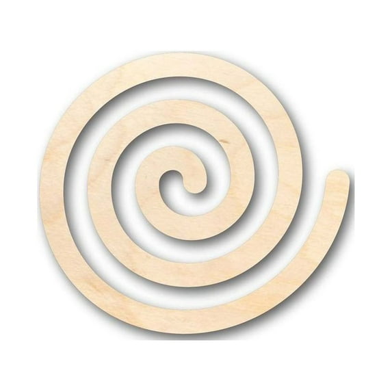 Unfinished Wood Spiral Shape - Craft - up to 46" DIY 6" / 1/8"