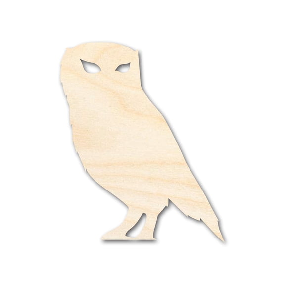 Unfinished Wood Spooky Owl Shape | Craft Cutout 12" / 1/2"