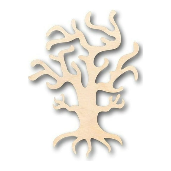Unfinished Wood Spooky Tree Shape - Halloween - Craft - up to 46" DIY 5" / 1/8"