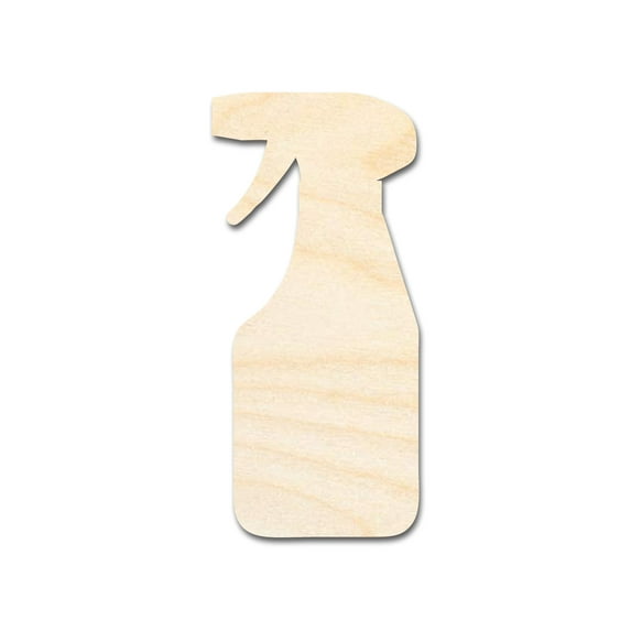 Unfinished Wood Spray Bottle Shape | DIY Craft Cutout 18" / 1/2"