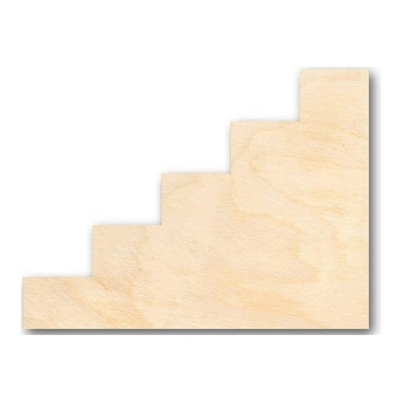 Unfinished Wood Stairs Steps Shape - Craft - up to 46" DIY 46" / 3/4"
