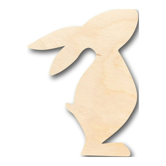 Unfinished Wood Standing Rabbit Shape - Craft - up to 46" DIY 18" / 3/4"