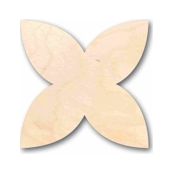 Unfinished Wood Star Flower Petals Silhouette - Craft- up to 46" DIY 42" / 1"