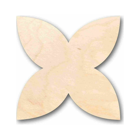 Unfinished Wood Star Flower Petals Silhouette - Craft- up to 46" DIY 46" / 3/4"