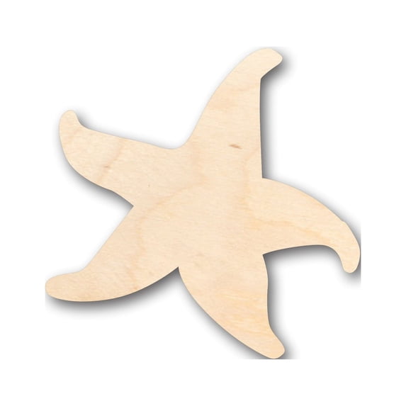 Unfinished Wood Starfish Sea Star Shape - Craft - up to 46" DIY 12" / 3/4"