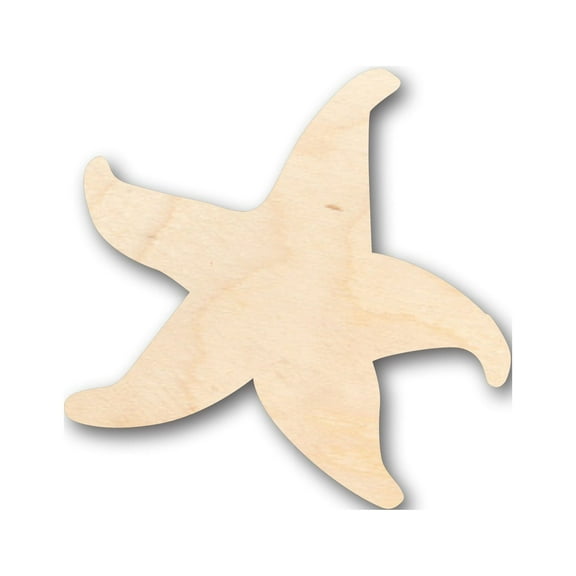 Unfinished Wood Starfish Sea Star Shape - Craft - up to 46" DIY 5" / 1/2"