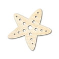 thumbnail image 1 of Unfinished Wood Starfish Shape | Beach Craft Cutout 6" / 1/4", 1 of 4