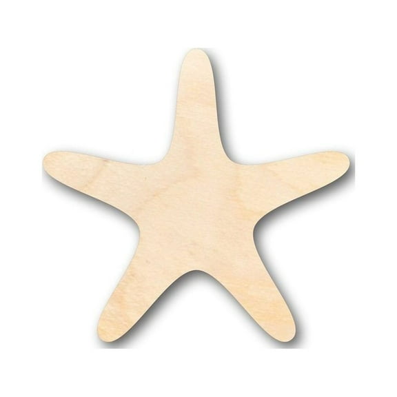 Unfinished Wood Starfish Shape - Ocean - Beach - Nursery - Craft - up to 46" DIY 12" / 1/4"