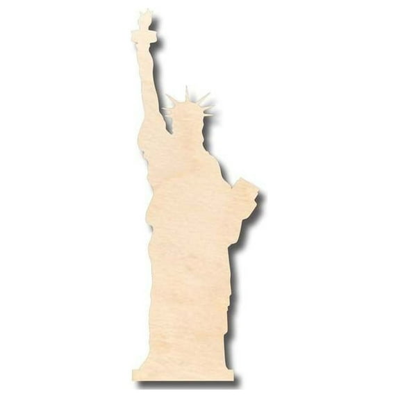 Unfinished Wood Statue of Liberty - New York City - Craft - up to 46" DIY 4" / 1/4"