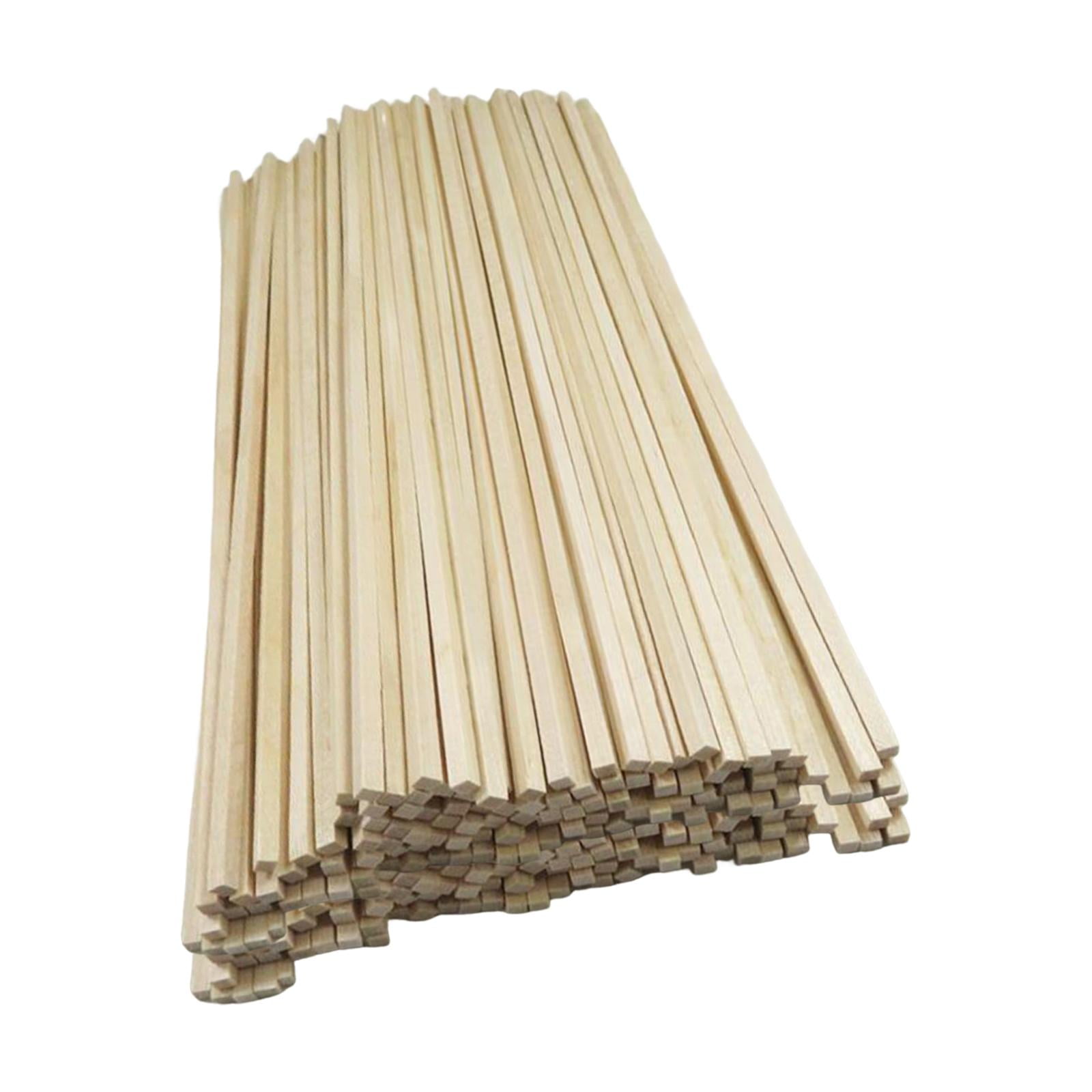 Unfinished Wood Sticks DIY Smooth Wooden Craft Dowel Sticks, Long Dowel