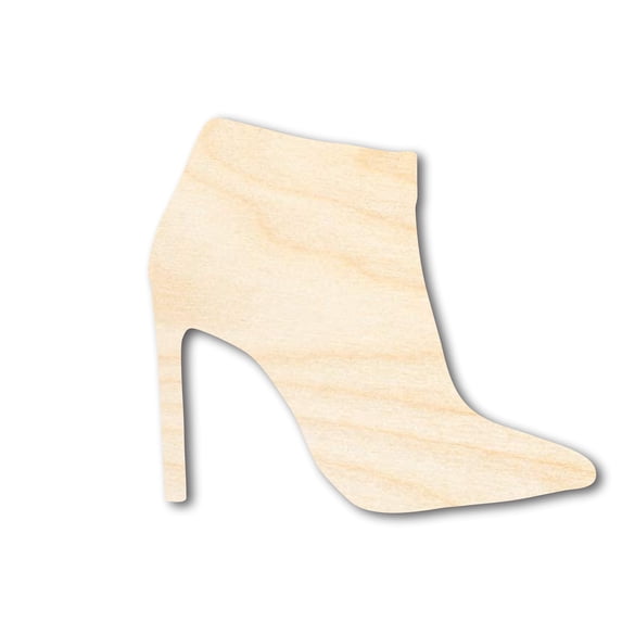 Unfinished Wood Stiletto Bootie Shape - Craft - up to 46" DIY 30" / 1"