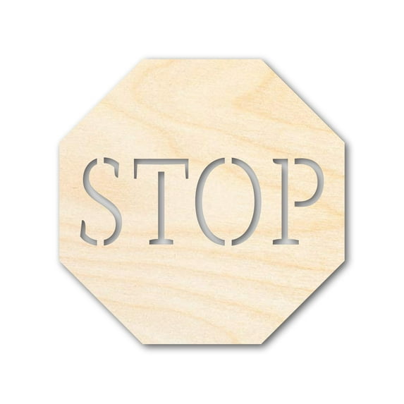 Unfinished Wood Stop Sign Shape 24" / 1/2"