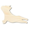 thumbnail image 1 of Unfinished Wood Stretching Dog Silhouette | DIY Dog Craft Cutout 16" / 1/8", 1 of 3