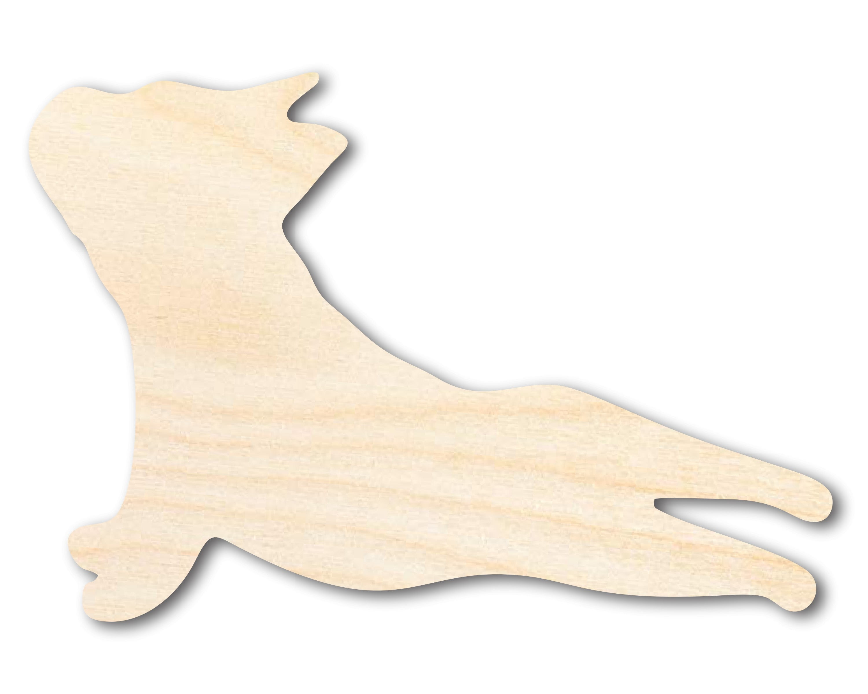 Fresh Look at Unfinished Wood Stretching Dog Silhouette DIY Dog Craft Cutout