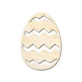 thumbnail image 1 of Unfinished Wood Striped Egg Shape - Easter Craft - up to 46" DIY 4" / 1/4", 1 of 4