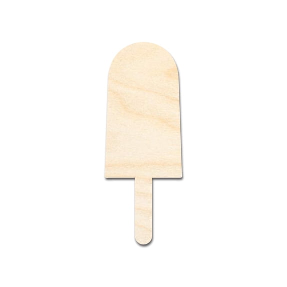 Unfinished Wood Summer Popsicle Shape | Ice Cream | Food | Craft Cutout 16" / 1"