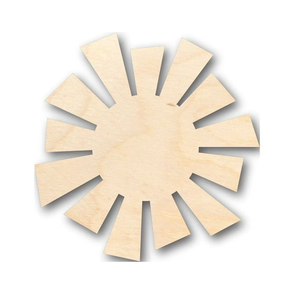 Unfinished Wood Sun Shape - Craft - up to 46" DIY 14" / 3/4"